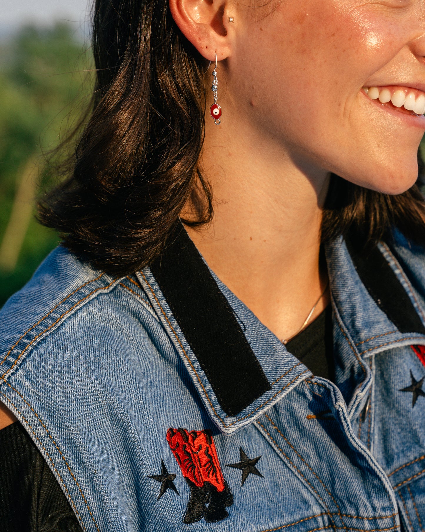 Red Evil Eye Protection Earrings