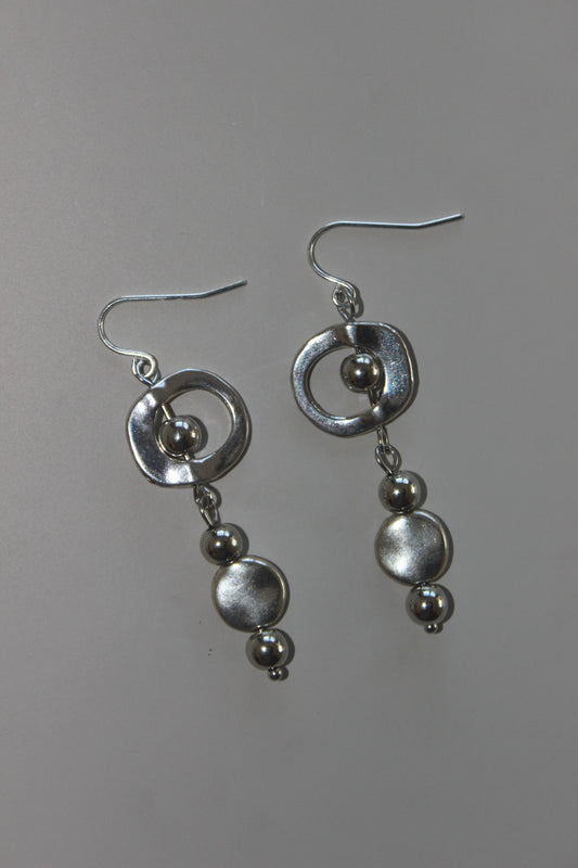 (E14) Handmade Funky Silver Earrings
