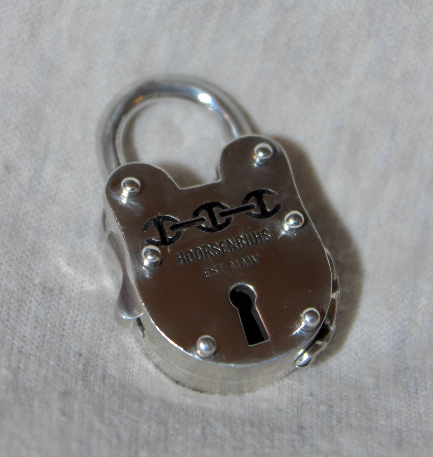 HOORSENBUHS Padlock Pendant in Sterling Silver 35mm
