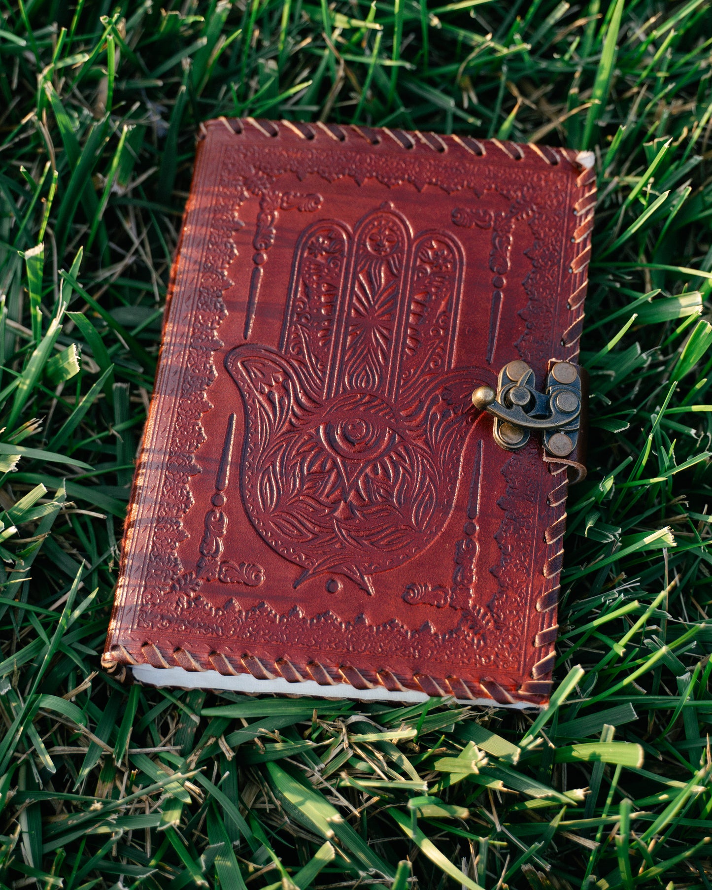 Hamsa Leather Journal