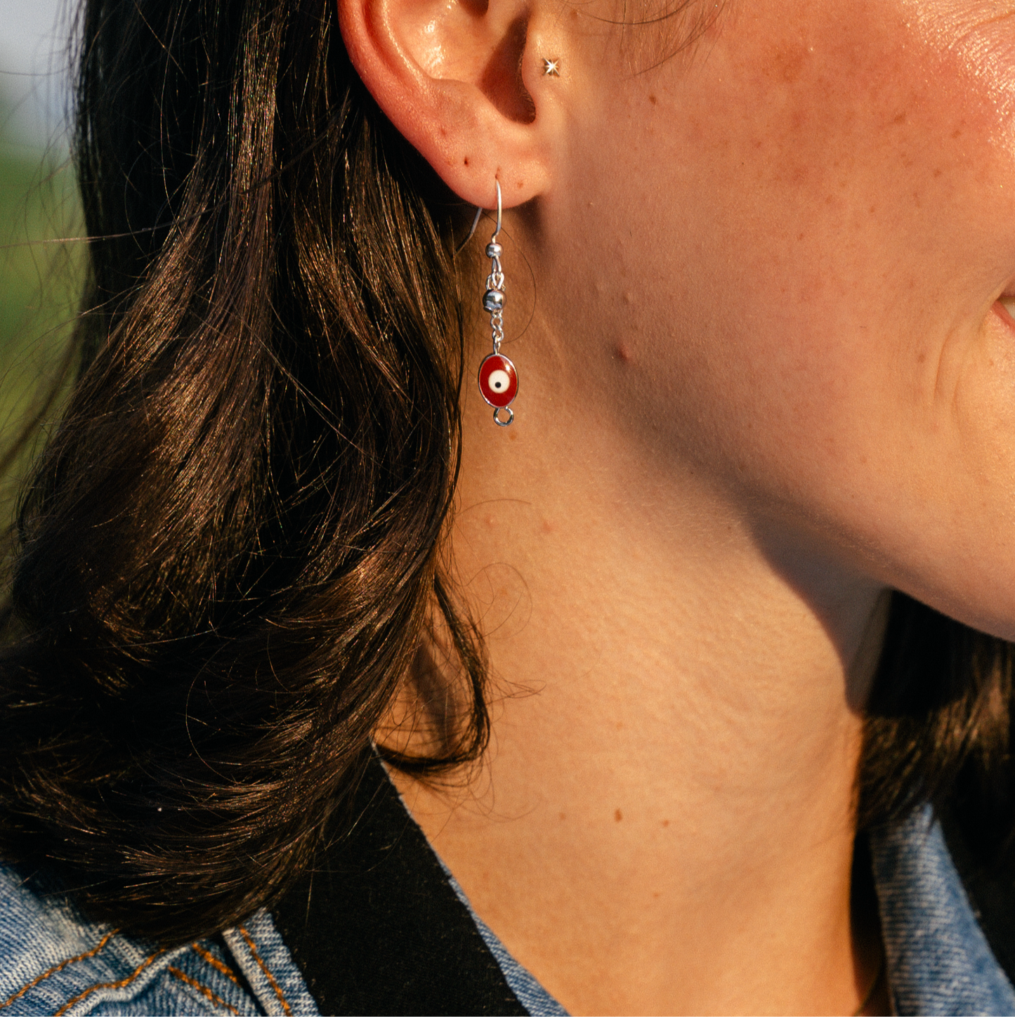 Red Evil Eye Protection Earrings