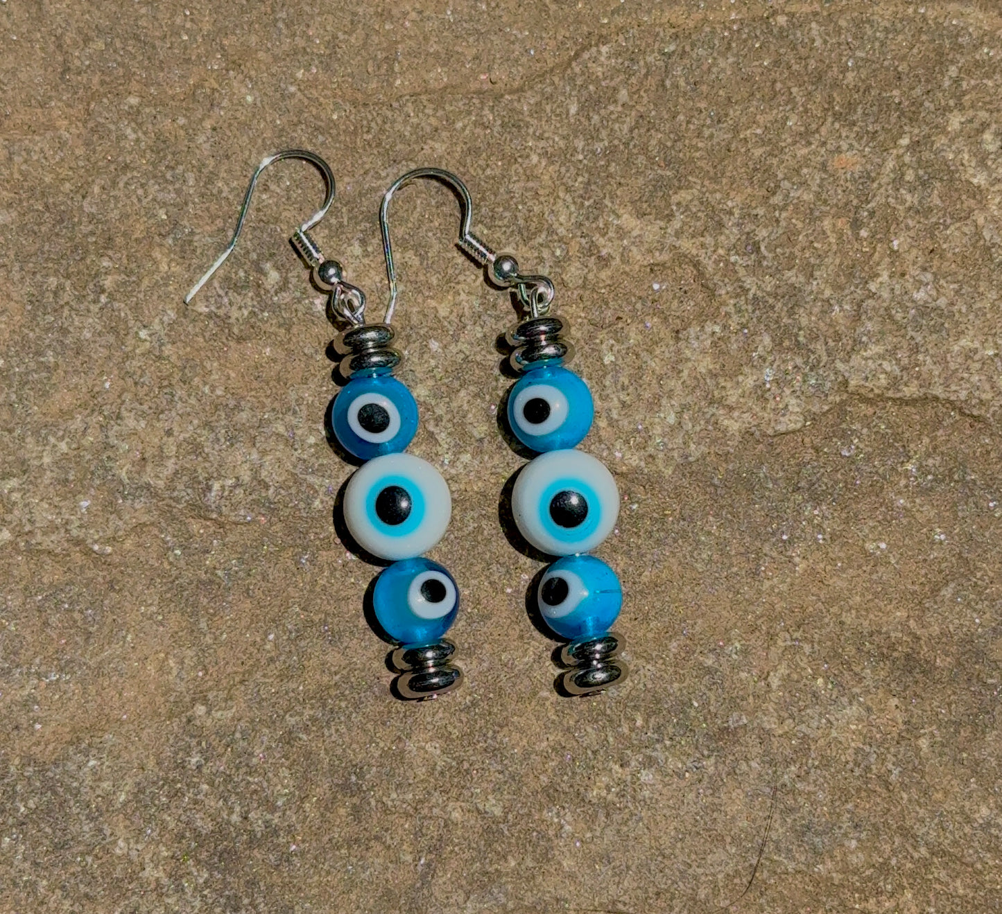Triple Evil Eye Earrings
