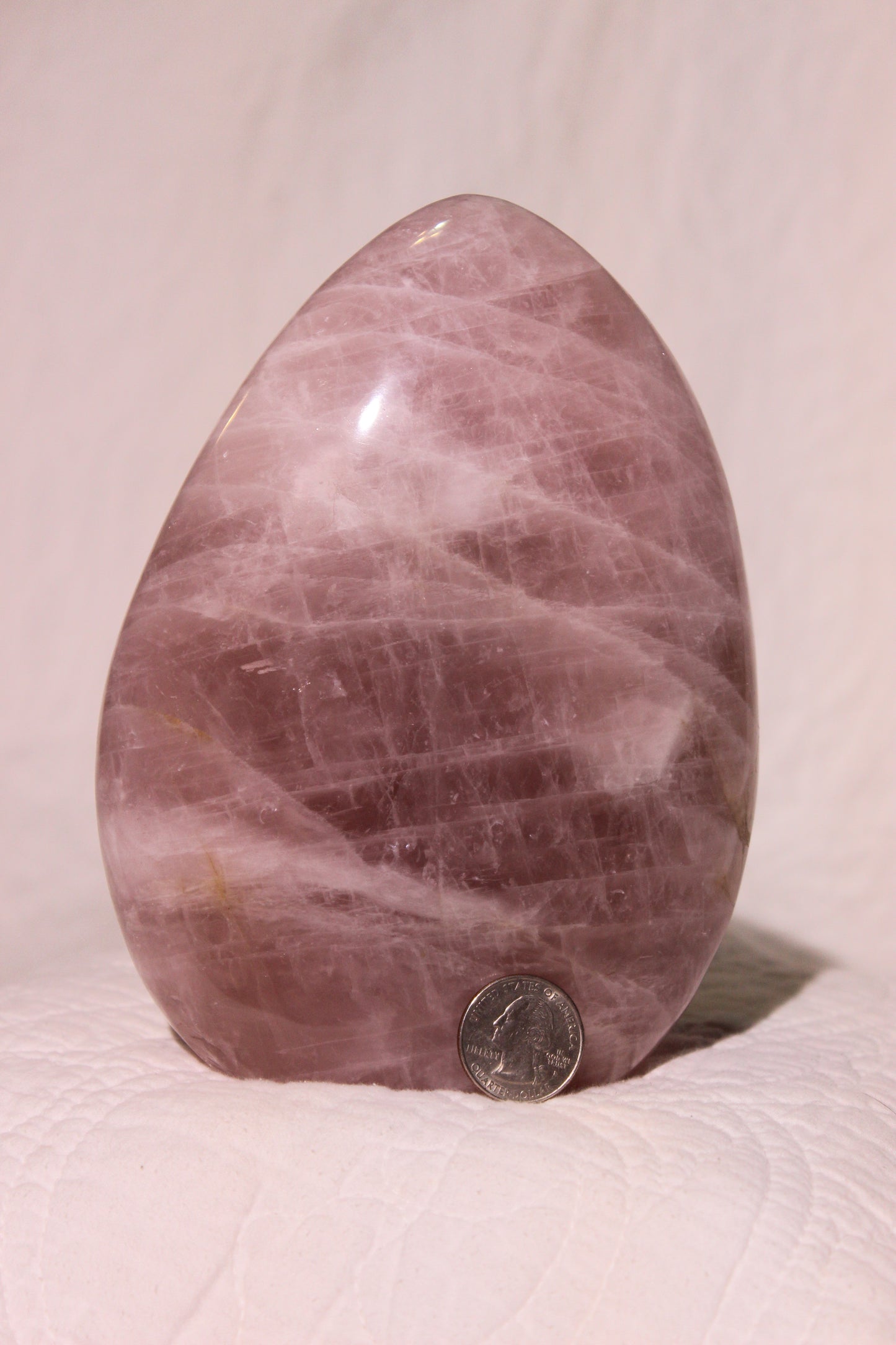 Large Dreamy Rose Quartz Flame
