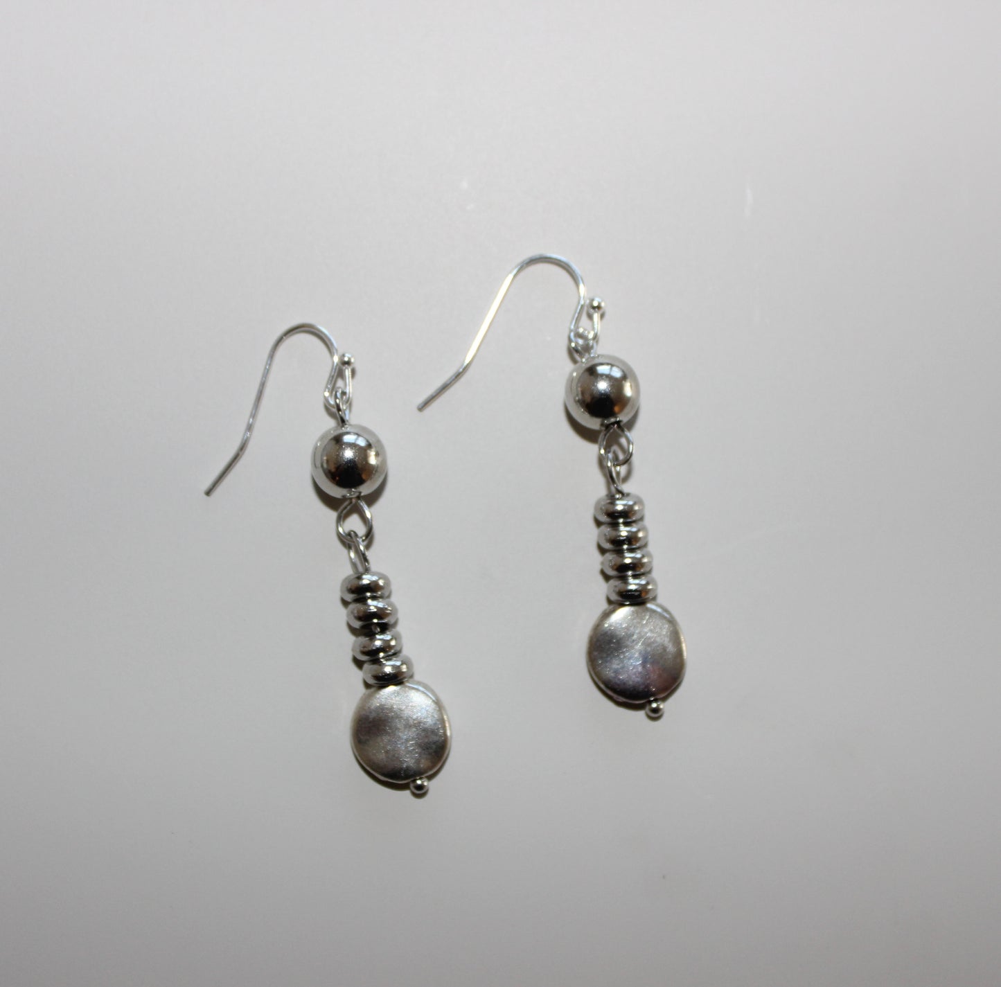 (E11) Handmade Funky Silver Earrings