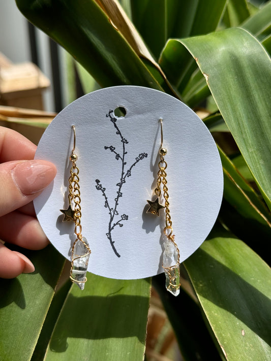 Starchild Quartz Earrings