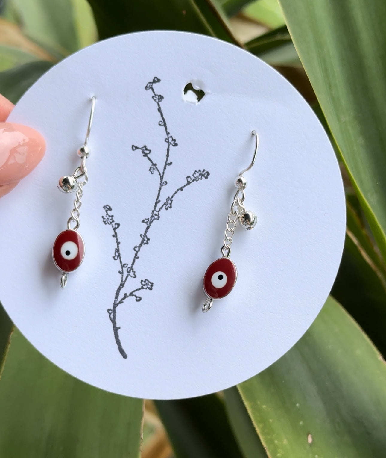 Red Evil Eye Protection Earrings