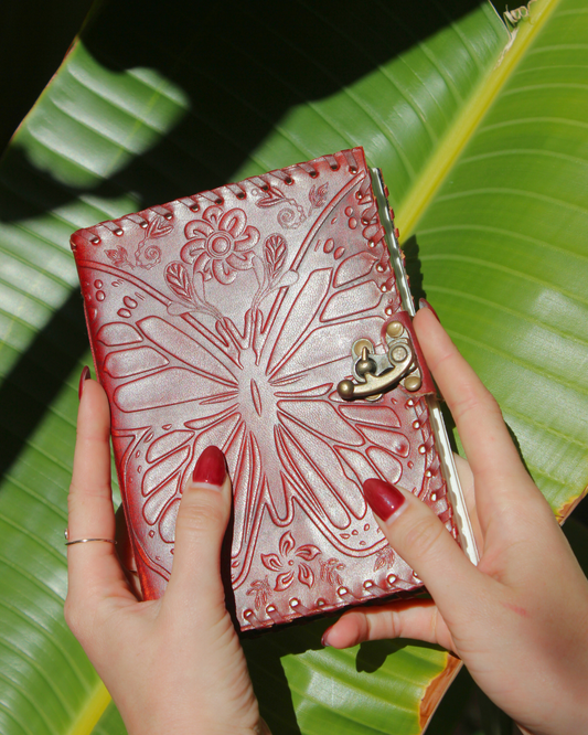 Handmade Butterfly Leather Journal
