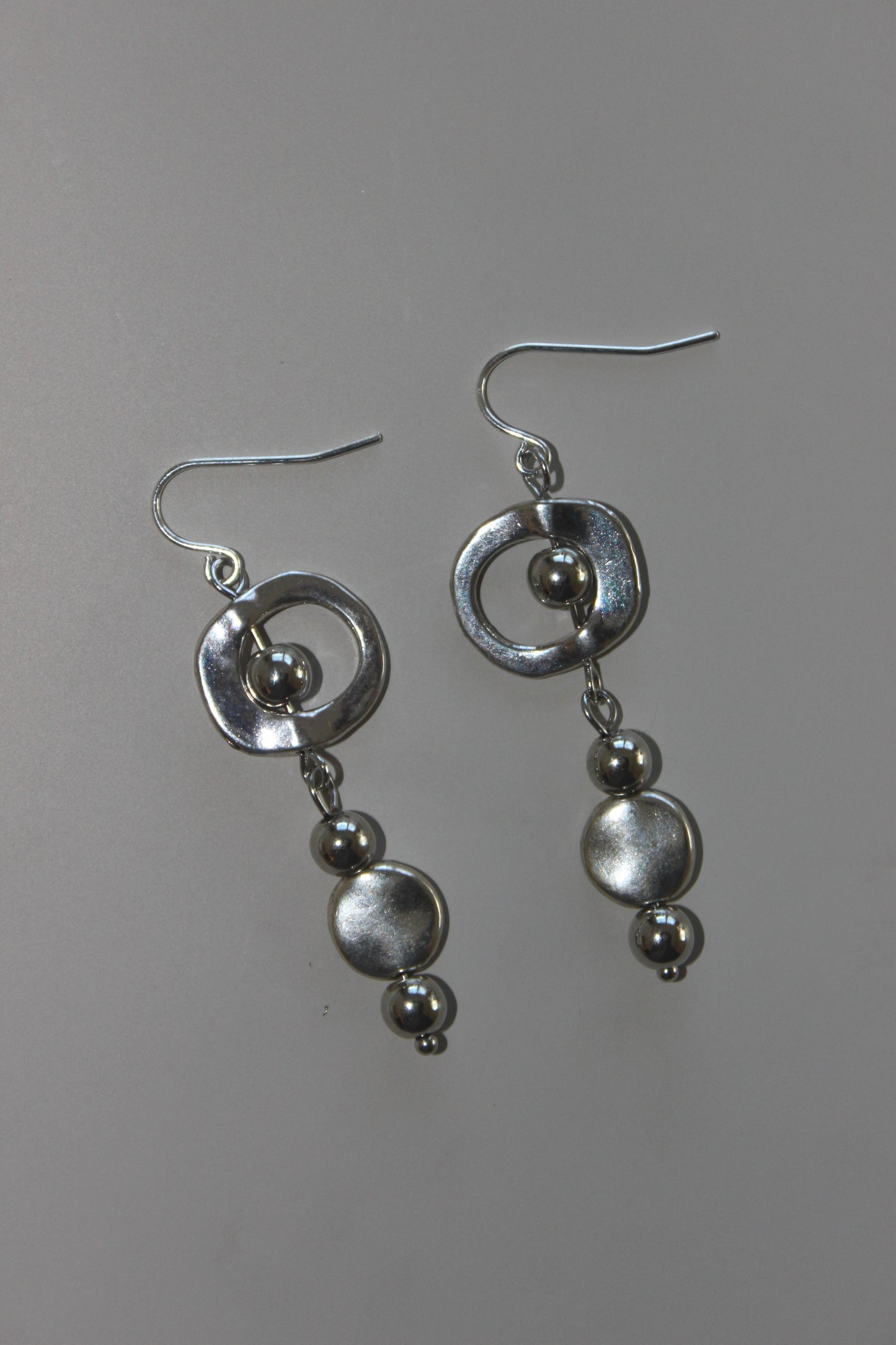 (E14) Handmade Funky Silver Earrings