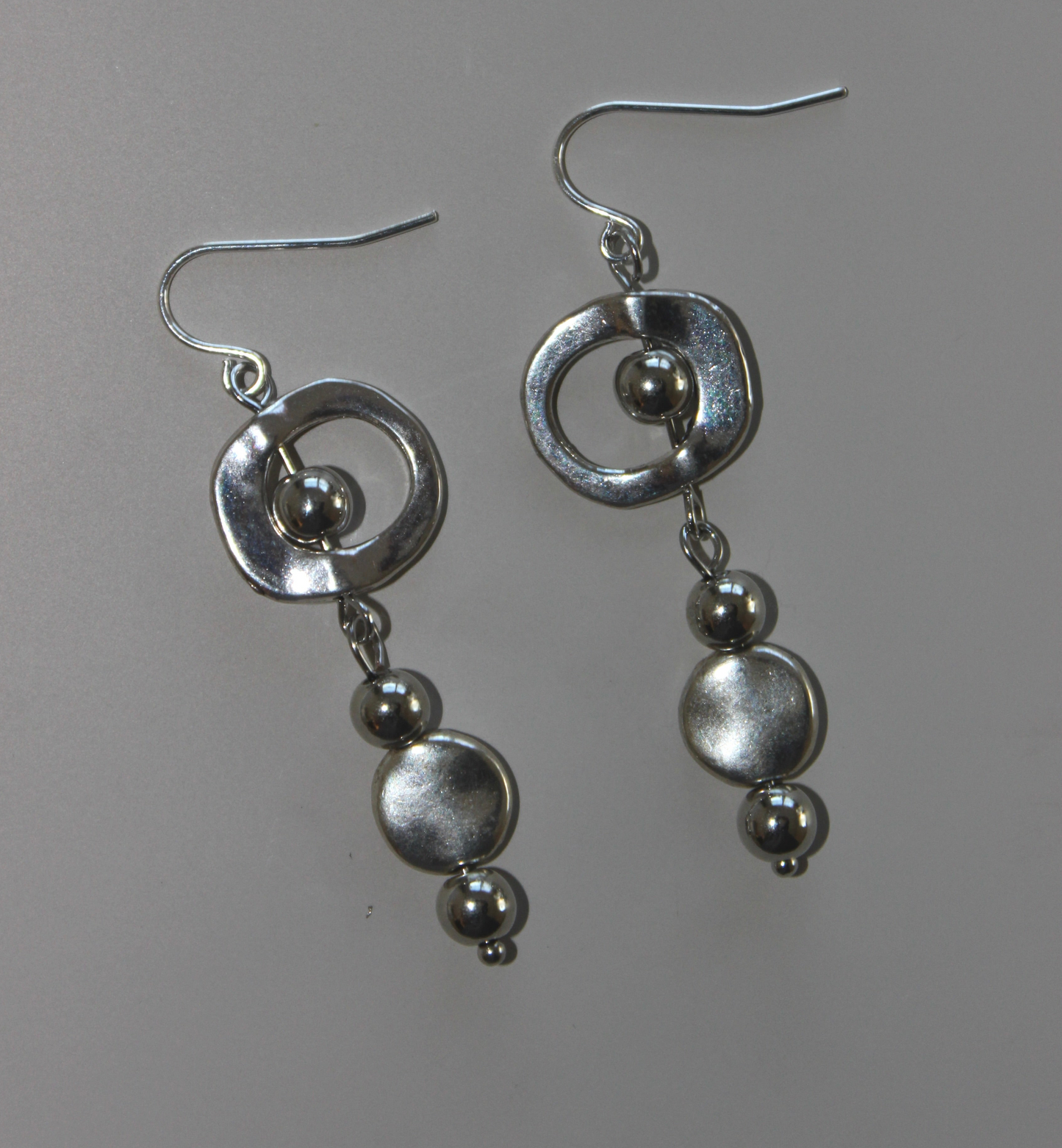 (E14) Handmade Funky Silver Earrings