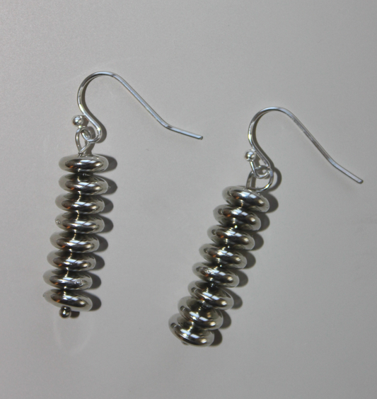 (E10) Handmade Funky Silver Earrings