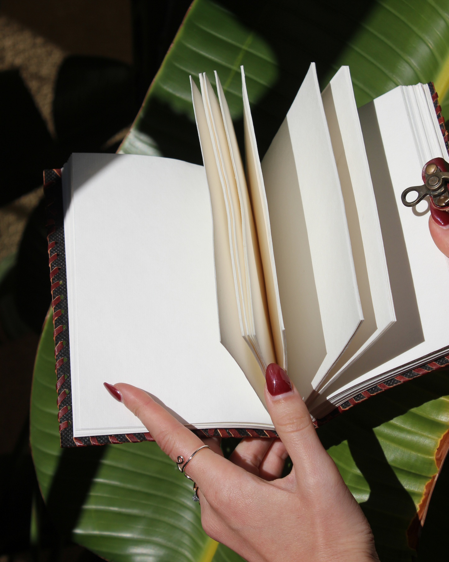 Handmade Sun & Moon Leather Journal