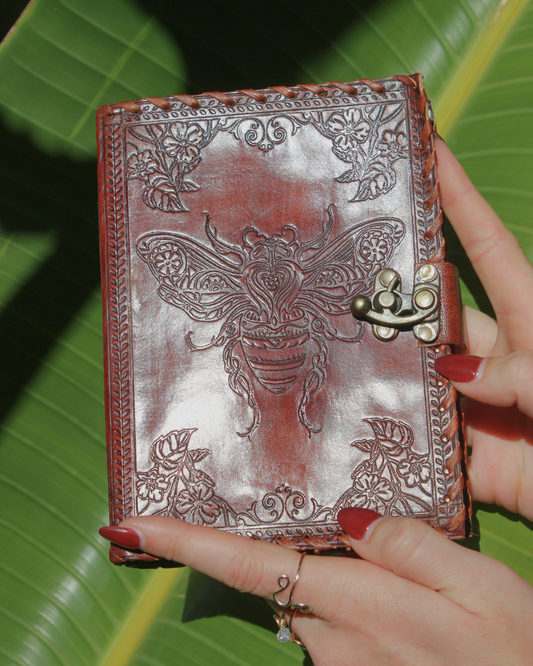 Handmade Bee Leather Journal