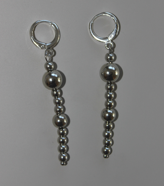 (E12) Handmade Funky Silver Earrings