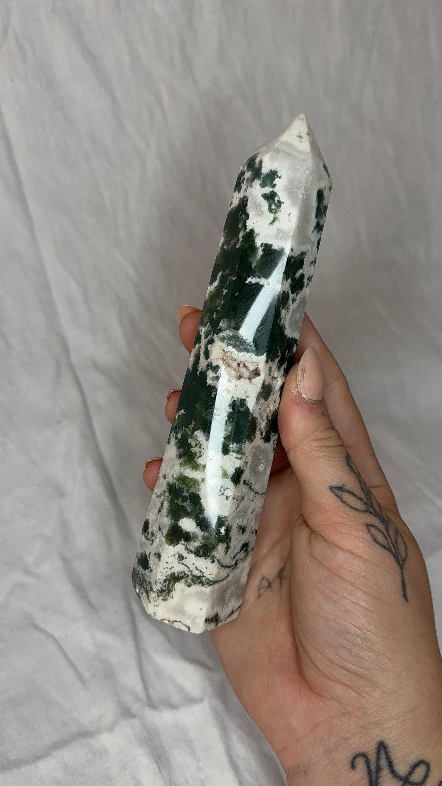 Moss Agate Tower (C) Large