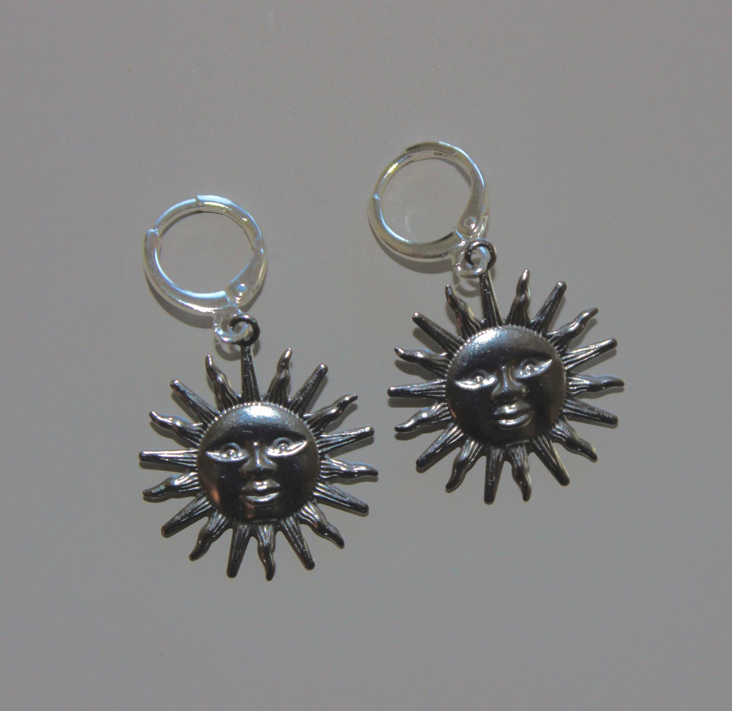 (E15) Handmade Moon Silver Earrings