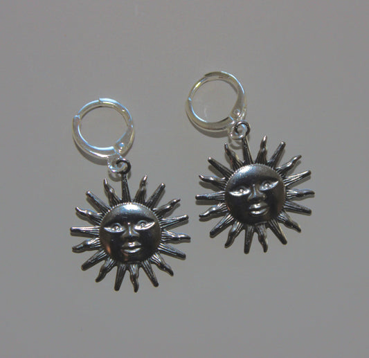 (E15) Handmade Moon Silver Earrings