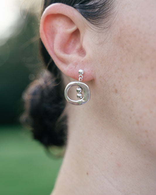 Funky Silver Earrings