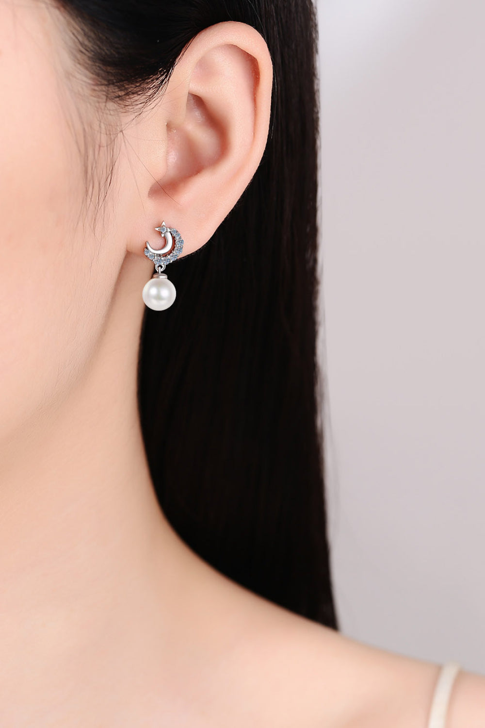 Moon & Pearl Earrings