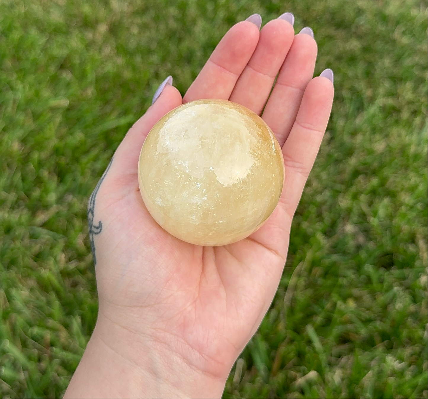 Honey Calcite Sphere (empowerment & abundance) (A) 301g