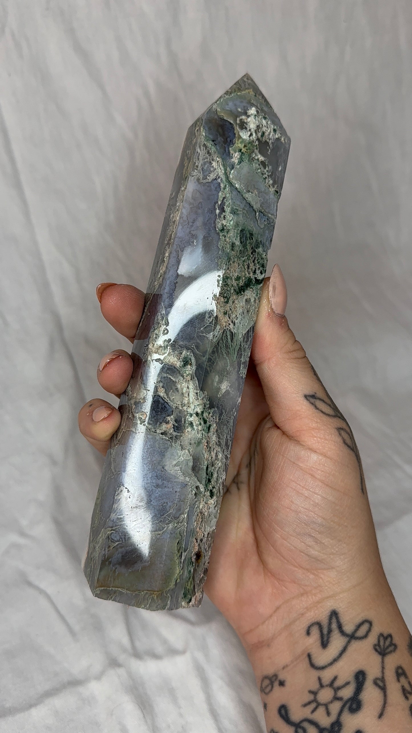 Moss Agate Tower (A) Large