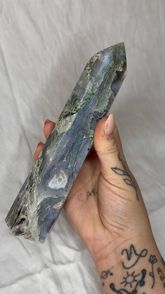 Moss Agate Tower (A) Large