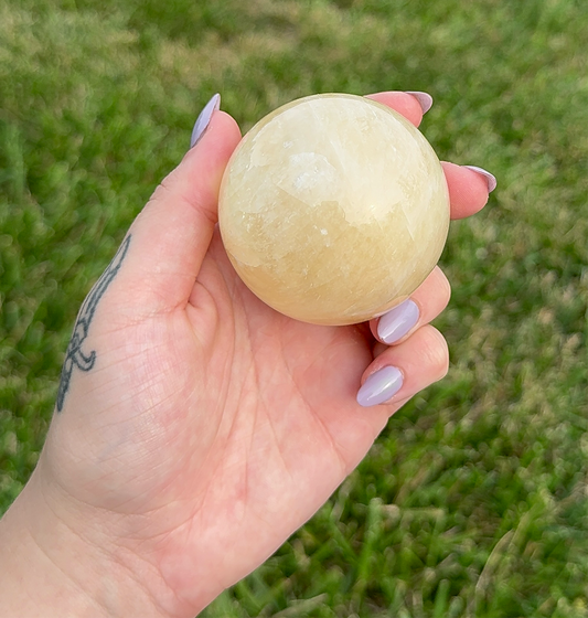 Honey Calcite Sphere (empowerment & abundance) (C) 299g