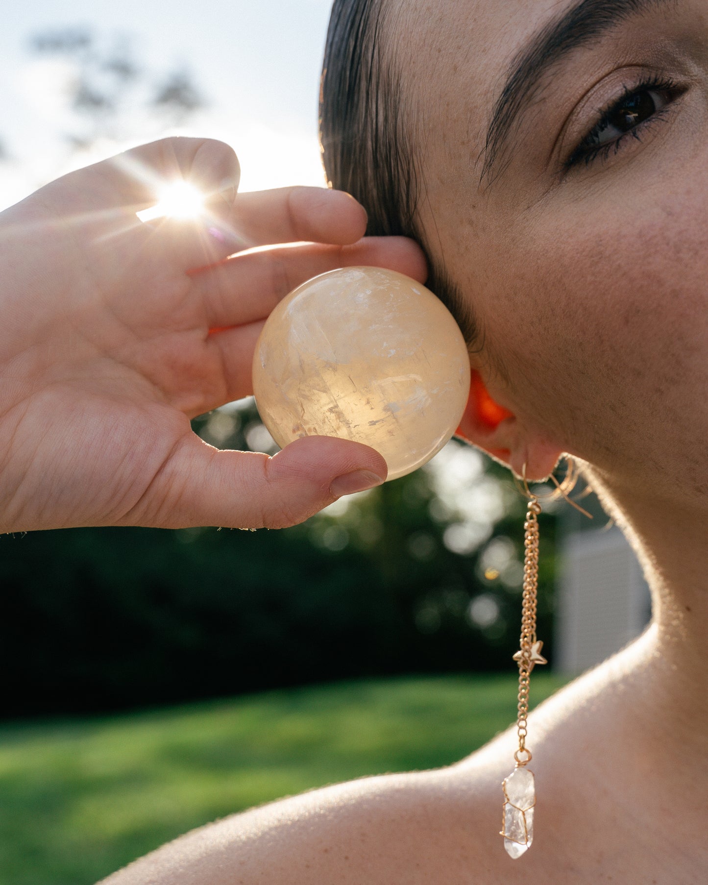 Honey Calcite Sphere (empowerment & abundance) (G) 167g