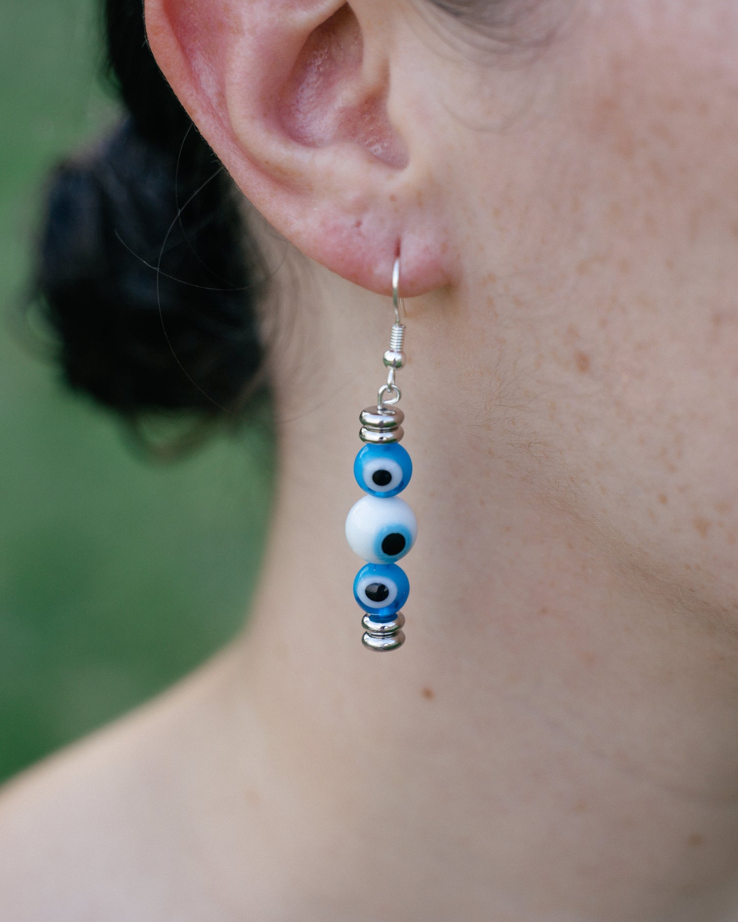 Triple Evil Eye Earrings