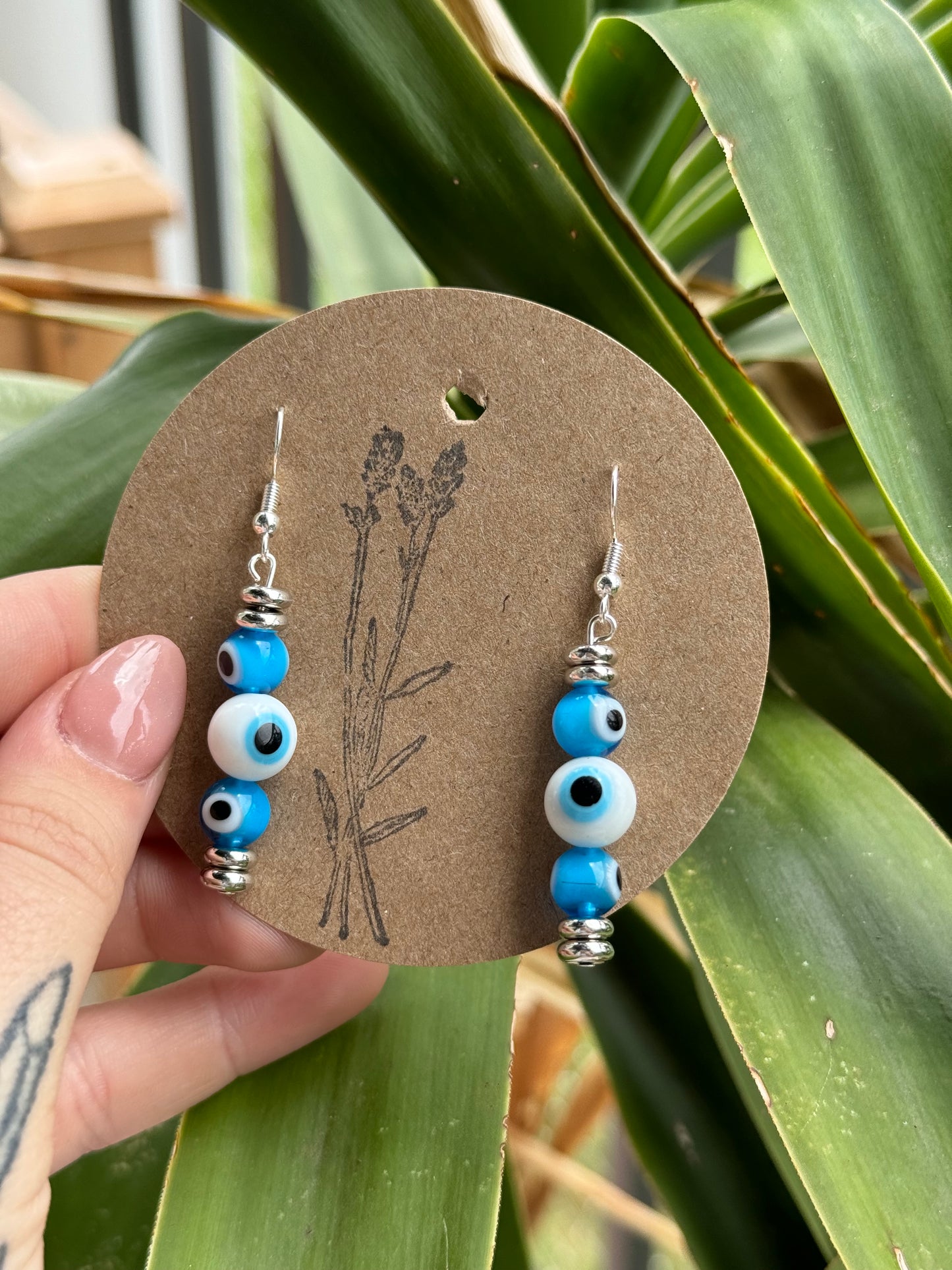 Triple Evil Eye Earrings