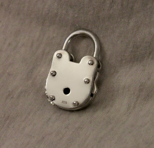 HOORSENBUHS Padlock Pendant in Sterling Silver 35mm