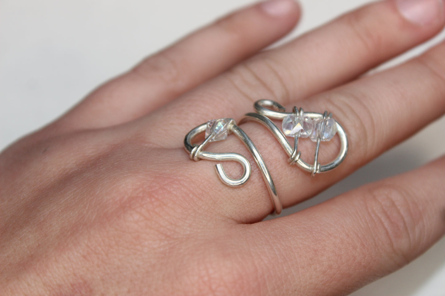 (A12) Handmade 925 Sterling Silver Ring (Adjustable)